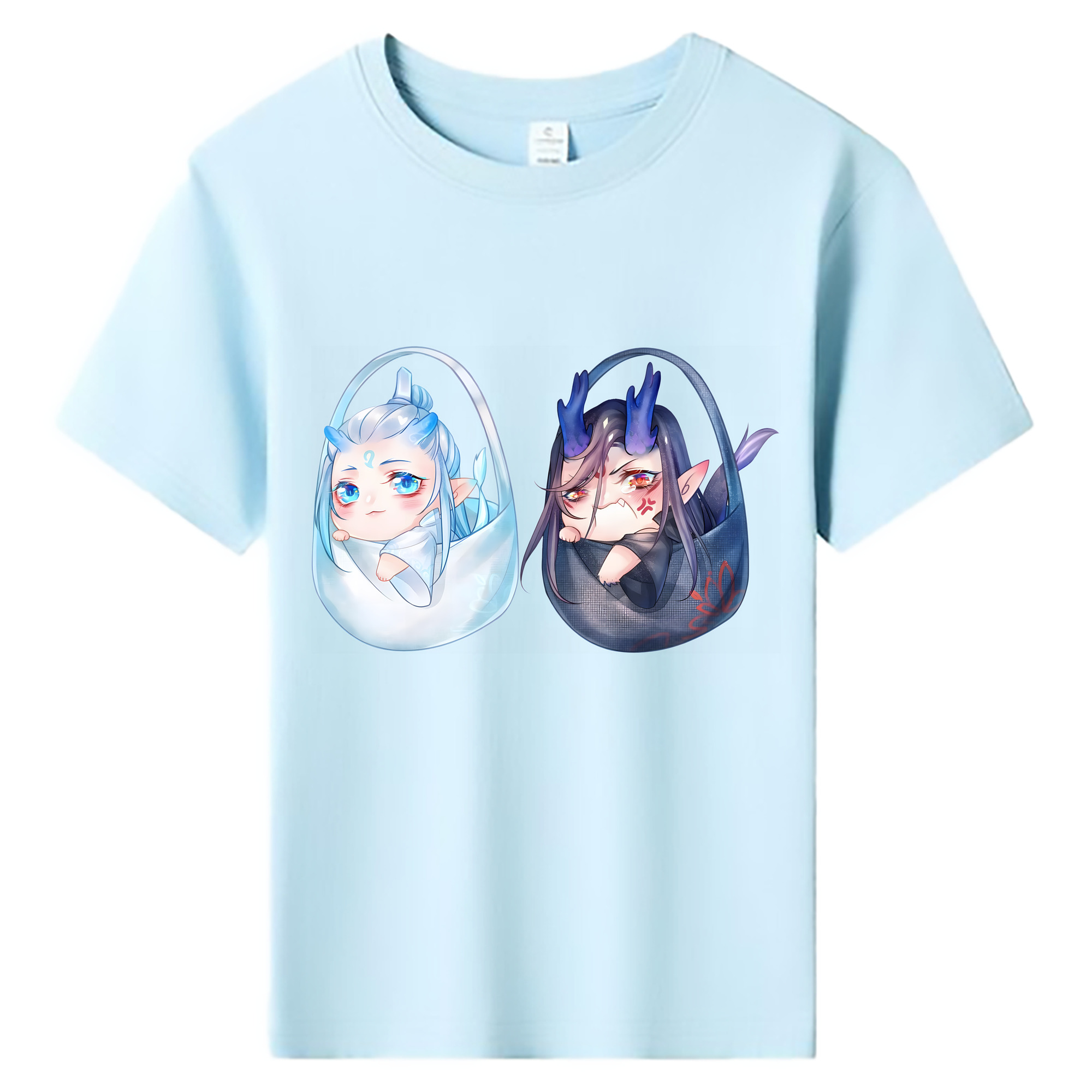 （画像用） Ne Zha 2 ナタ 魔童の大暴れ 綿100％キッズTシャツ（フロントプリント）